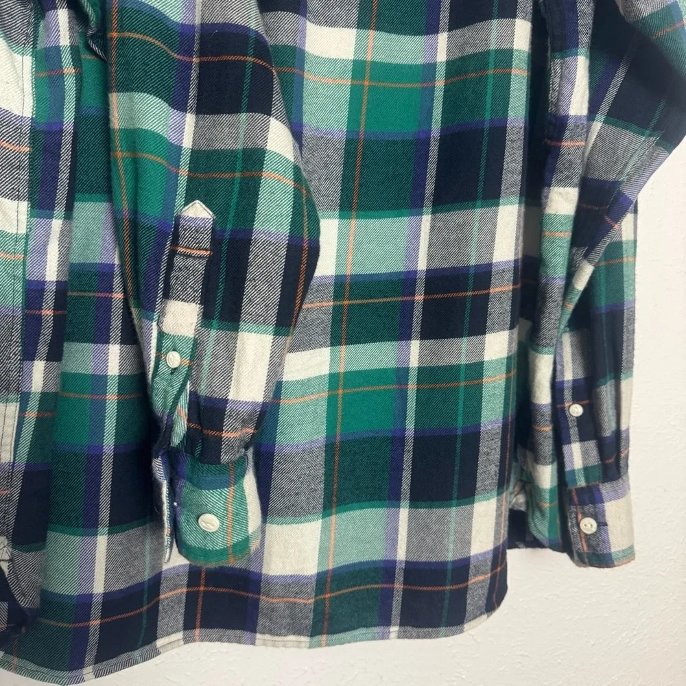 Green and Blue‎ Plaid Cotton Flannel